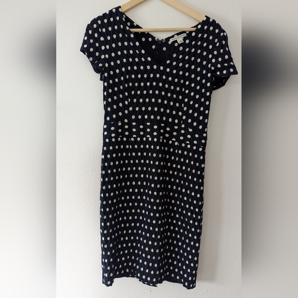 Banana Republic Navy Polkadot Dress